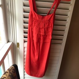 Coral pink flowy dress